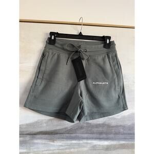 Alphalete Women's Essential Core Shorts Gray Mid Rise Size S
